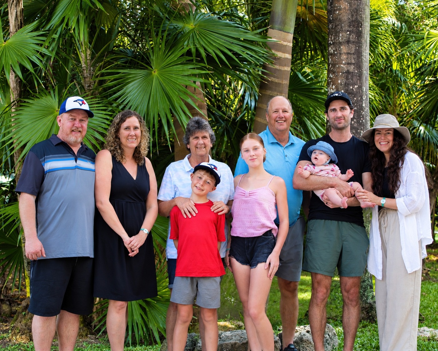 Young family group photograph